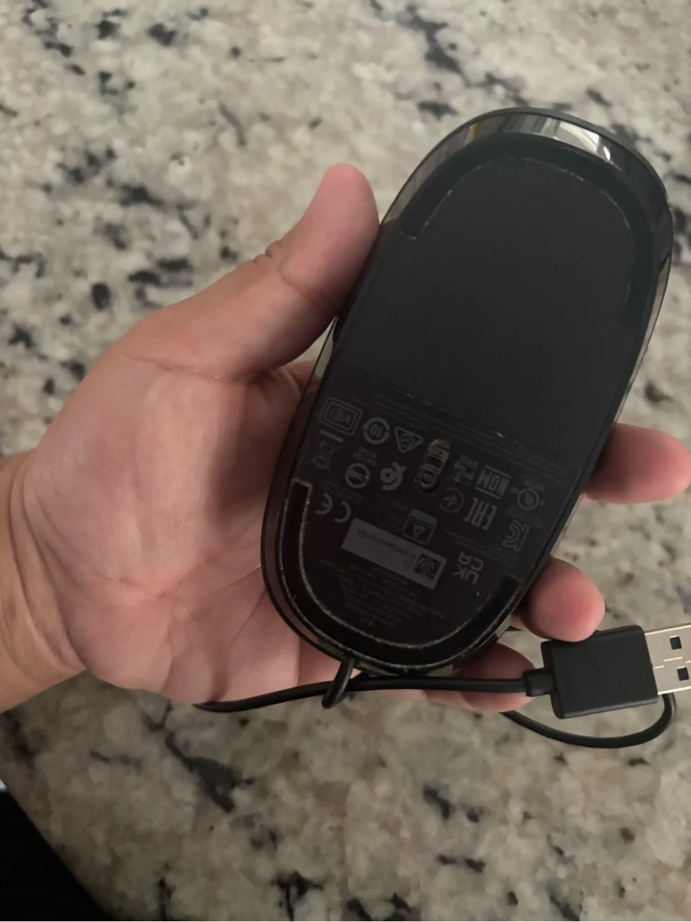 HP Black Wired USB Mouse with Scroll Wheel